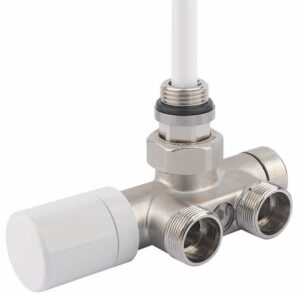 Kampinis mazgas gyvatukui, vienvamzdei/dvivamzdei sistemai, 1/2, 3/4EK, 40 mm nikelis Carlo